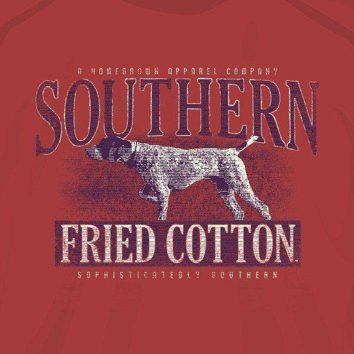 Big Pointer Crew Neck Fleece in Crimson by Southern Fried Cotton - Country Club Prep