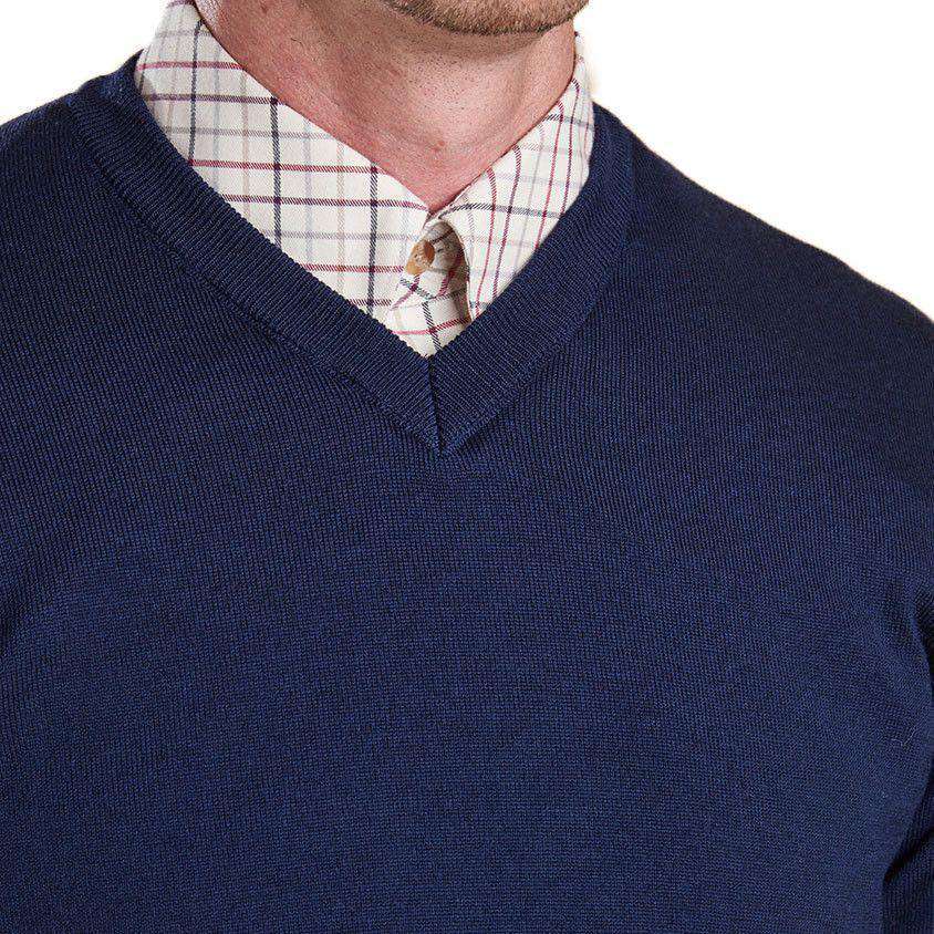 Carlton Knit Jumper in Navy by Barbour - Country Club Prep