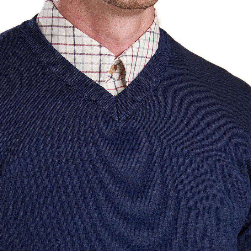 Carlton Knit Jumper in Navy by Barbour - Country Club Prep