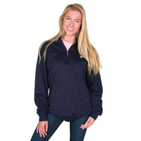 Cotton 1/4 Zip Sweater in Navy by Cotton Brothers - Country Club Prep