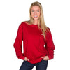 Cotton Boll Embroidered Crewneck Sweatshirt in Crimson by Cotton Brothers - Country Club Prep