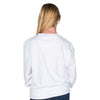 Cotton Boll Embroidered Crewneck Sweatshirt in White by Cotton Brothers - Country Club Prep