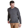 Essential Cable Crew Sweater in Grey Marl by Barbour - Country Club Prep