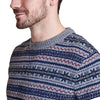 Harvard Fair Isle Crew Neck Sweater in Grey Marl by Barbour - Country Club Prep