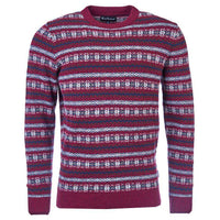 Harvard Fair Isle Crew Neck Sweater in Merlot by Barbour - Country Club Prep