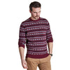 Harvard Fair Isle Crew Neck Sweater in Merlot by Barbour - Country Club Prep