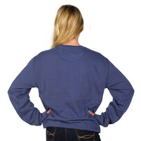 Hound Circle Crew Neck Fleece in China Blue by Southern Fried Cotton - Country Club Prep