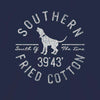 Hound Circle Crew Neck Fleece in China Blue by Southern Fried Cotton - Country Club Prep