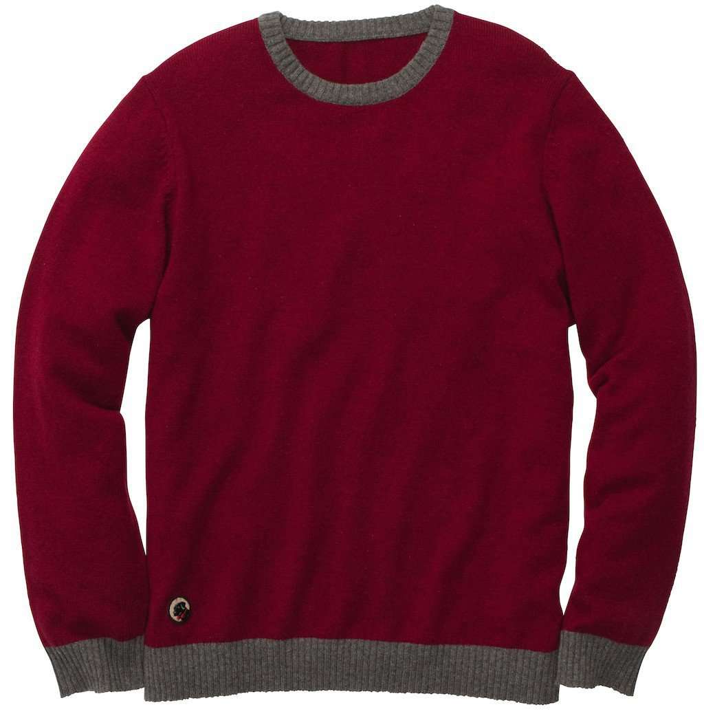 Let-Her Sweater in Crimson and Grey by Southern Proper - Country Club Prep