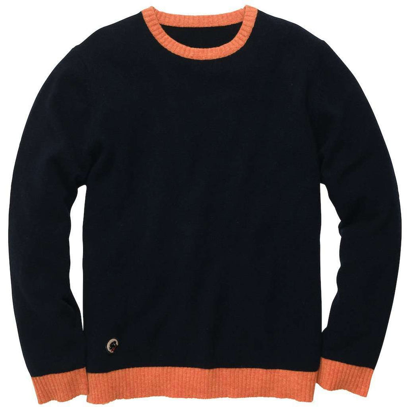 Let-Her Sweater in Navy and Orange by Southern Proper - Country Club Prep