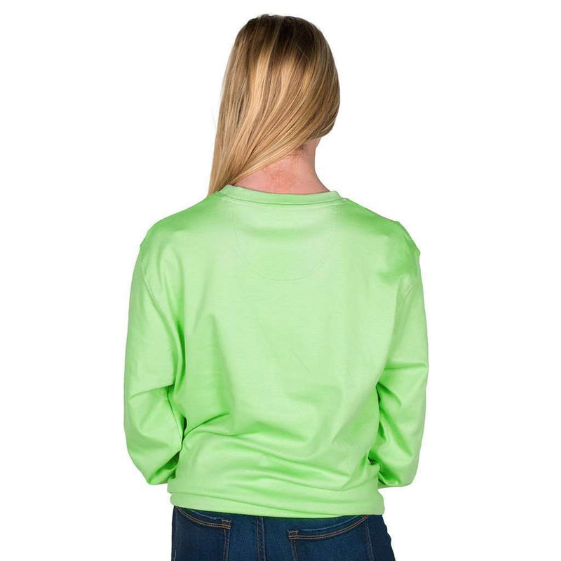 Longshanks Embroidered Crewneck Sweatshirt in Mint by Country Club Prep - Country Club Prep