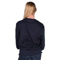 Longshanks Embroidered Crewneck Sweatshirt in Navy by Country Club Prep - Country Club Prep