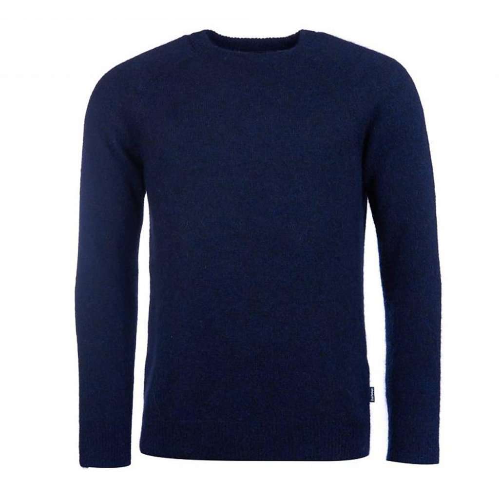 Lowther Crew Neck Sweater in Navy by Barbour - Country Club Prep