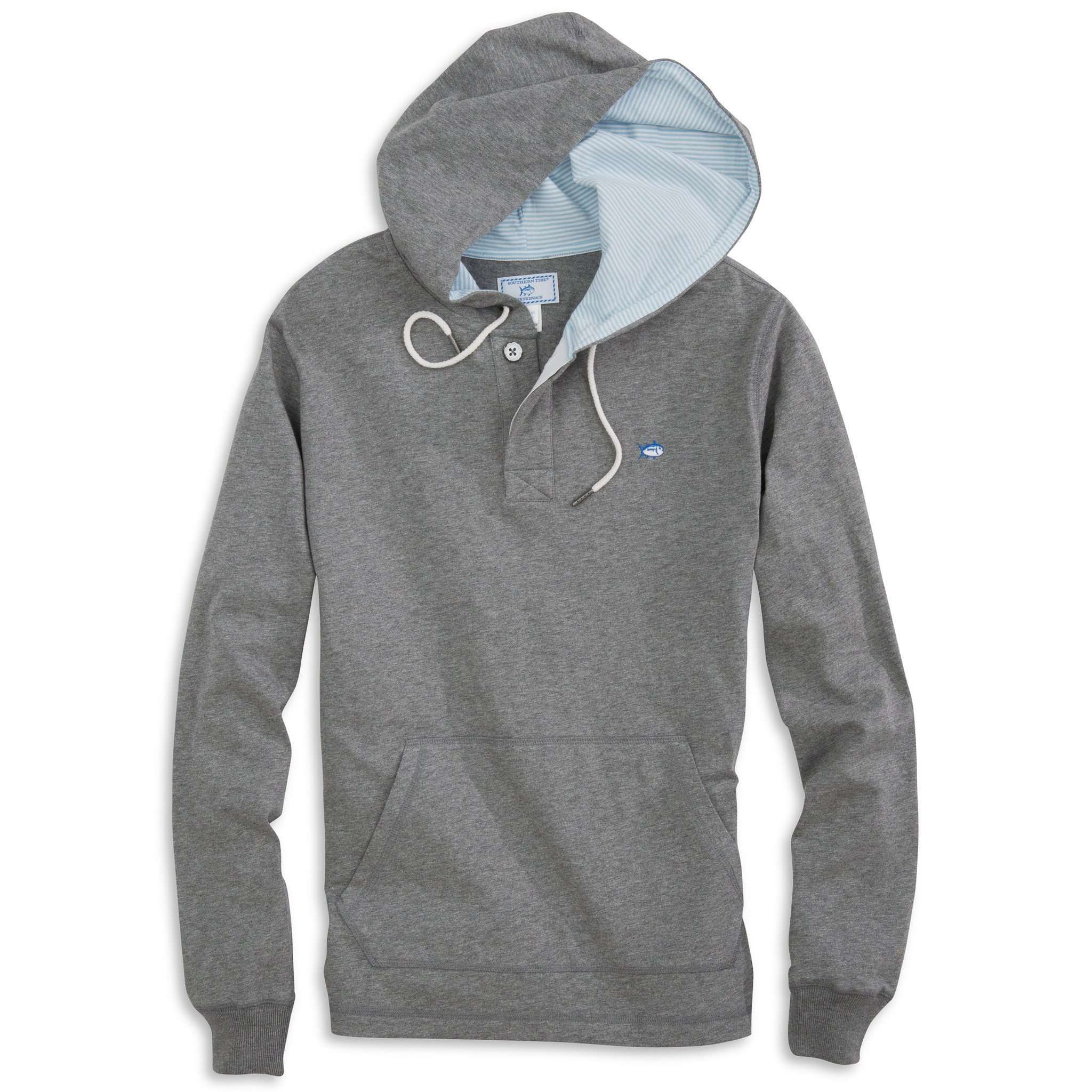 Resort Slub Hoodie in Dark Grey by Southern Tide - Country Club Prep