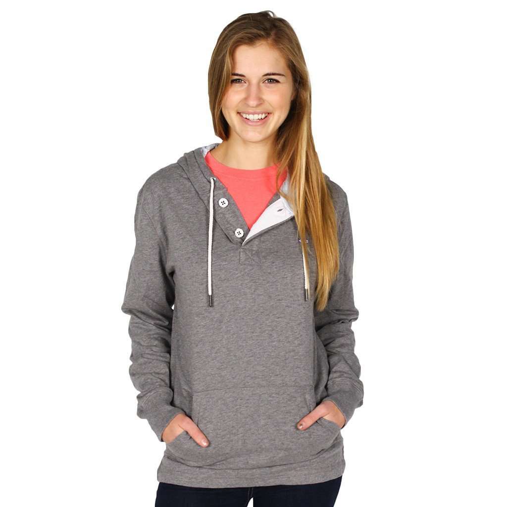 Resort Slub Hoodie in Dark Grey by Southern Tide - Country Club Prep