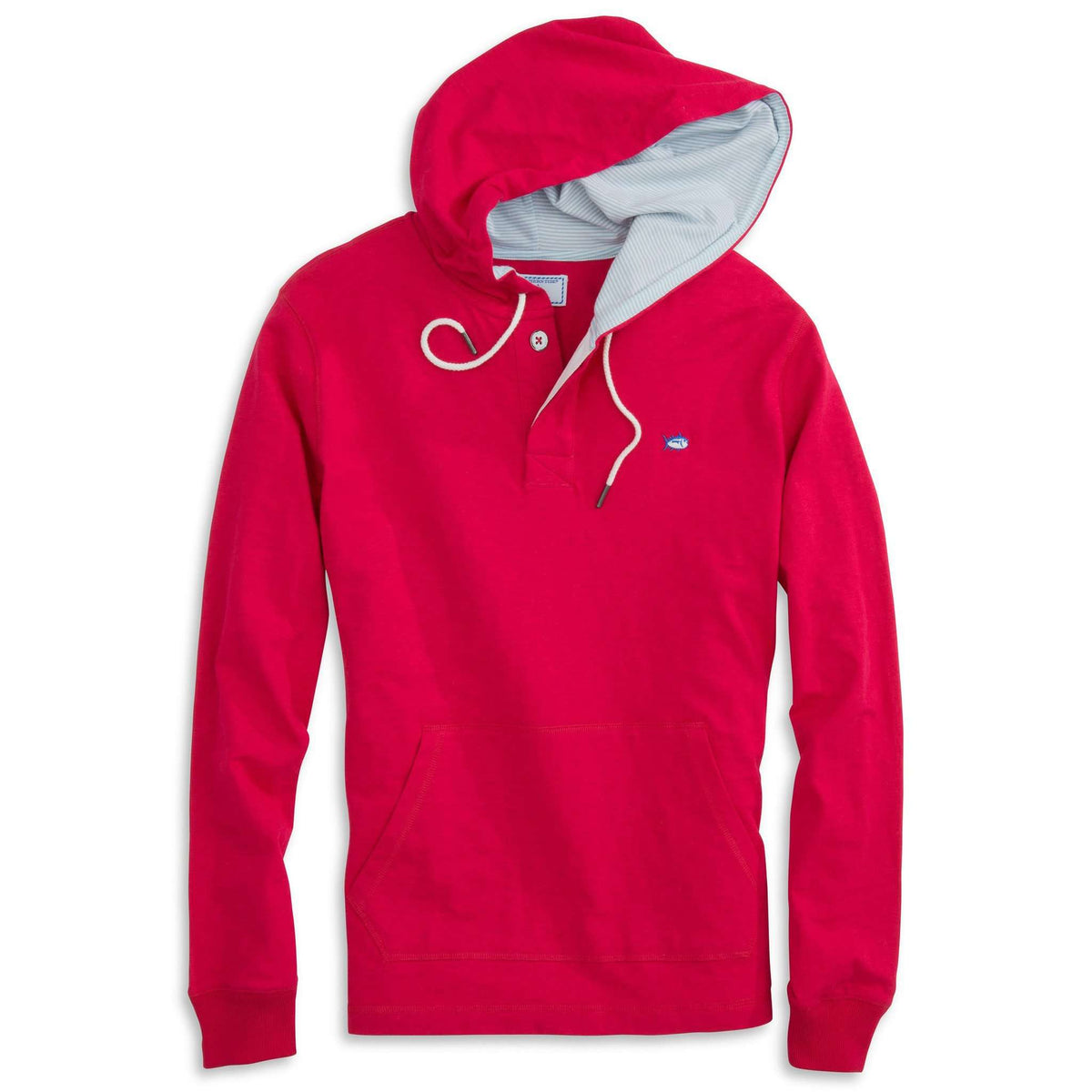 Resort Slub Hoodie in Port Side Red by Southern Tide - Country Club Prep