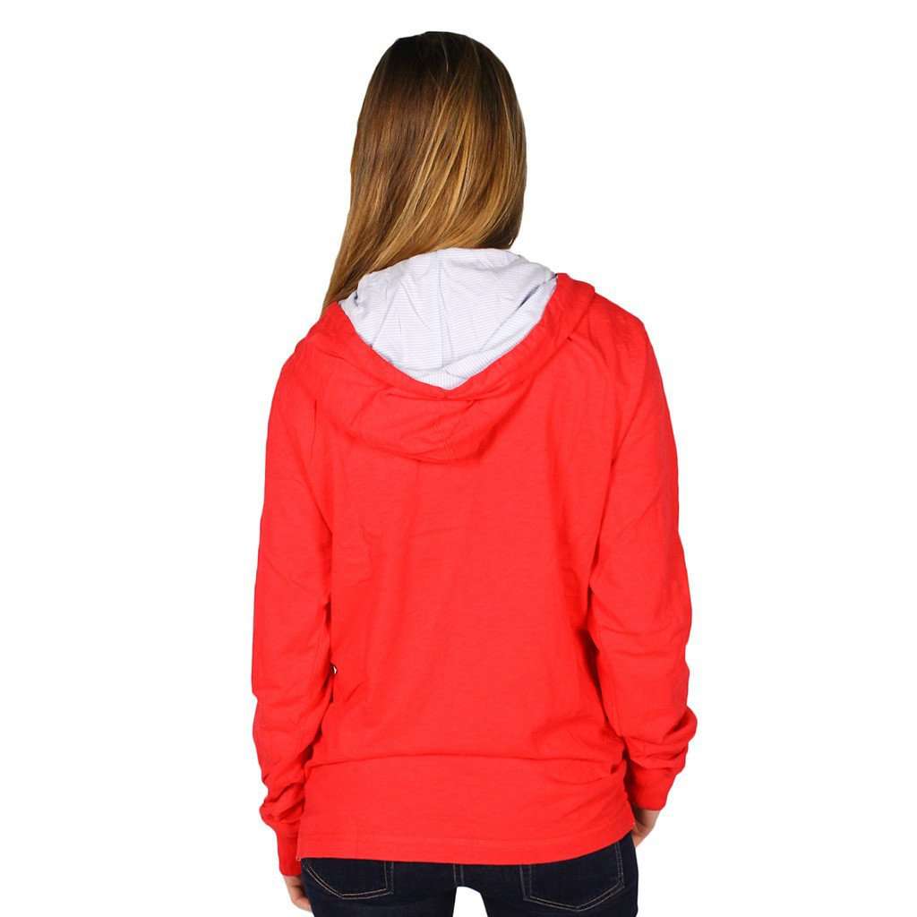 Resort Slub Hoodie in Port Side Red by Southern Tide - Country Club Prep