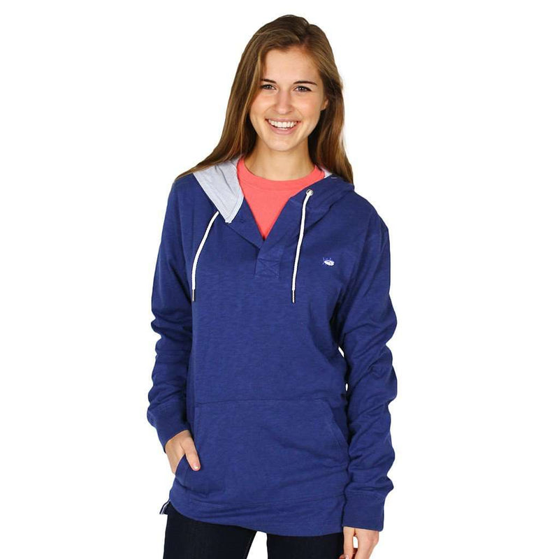 Resort Slub Hoodie in Yacht Blue by Southern Tide - Country Club Prep