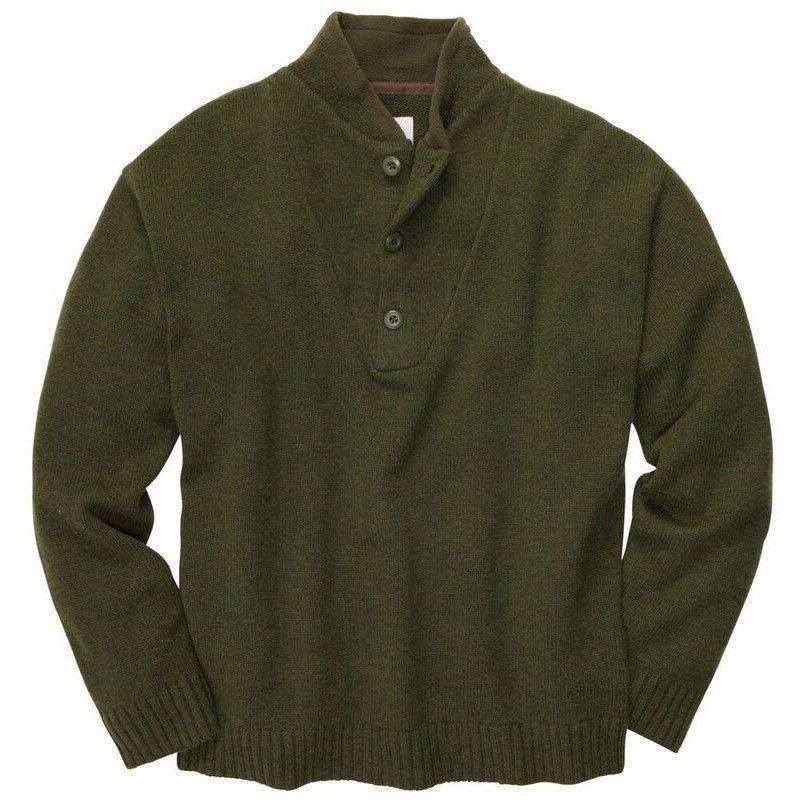 Sportsman Shawl Sweater in Live Oak Green by Southern Proper - Country Club Prep