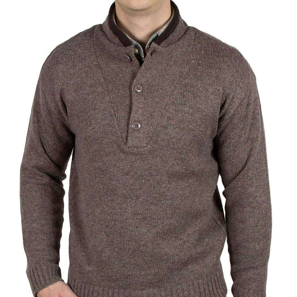 Sportsman Sweater in River Stone by Southern Proper - Country Club Prep