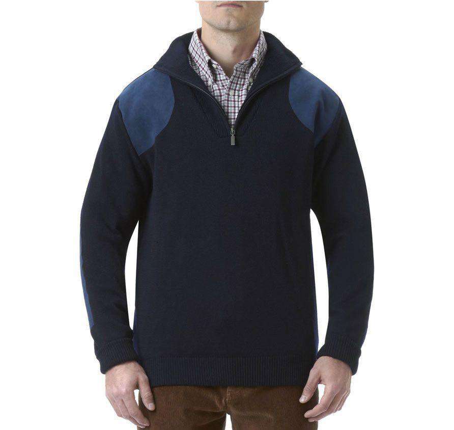 Storm Half Zip Sweater in Navy by Barbour - Country Club Prep