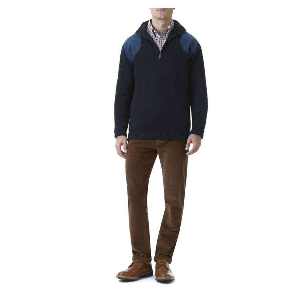 Storm Half Zip Sweater in Navy by Barbour - Country Club Prep
