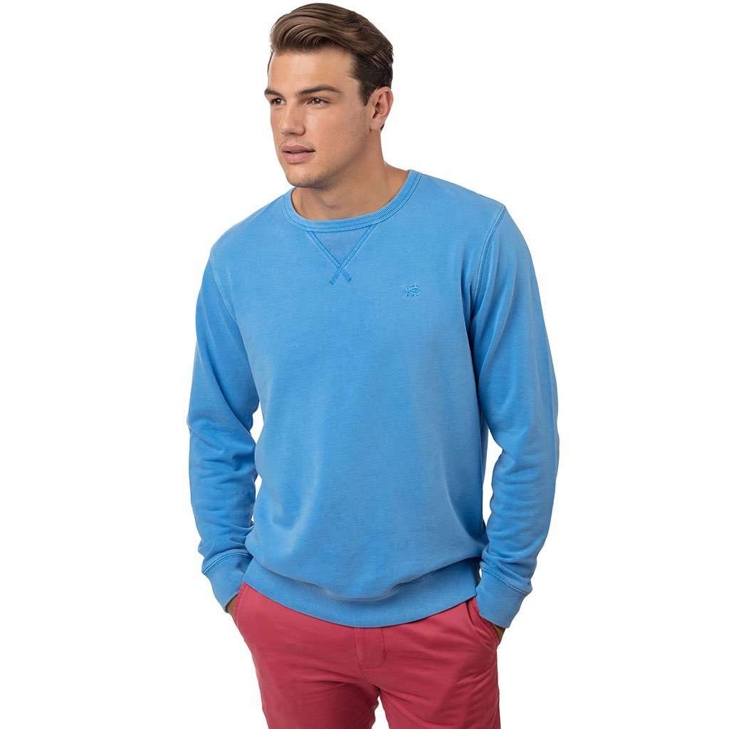 Sunkissed Upper Deck Pullover in Oasis Blue by Southern Tide - Country Club Prep