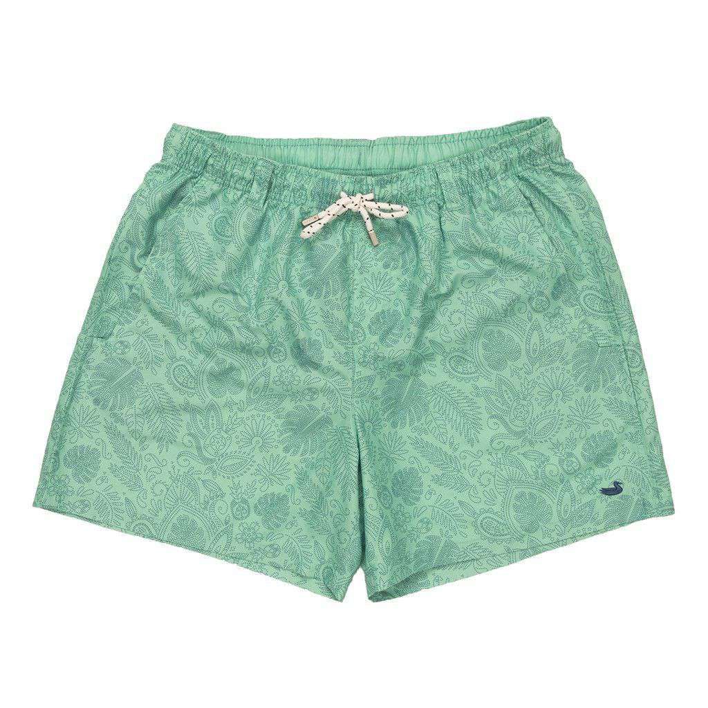 Bali Dockside Swim Trunk in Bimini Green by Southern Marsh - Country Club Prep