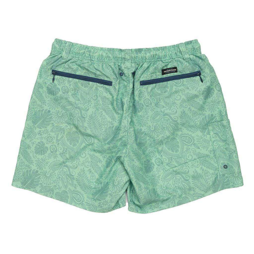 Bali Dockside Swim Trunk in Bimini Green by Southern Marsh - Country Club Prep