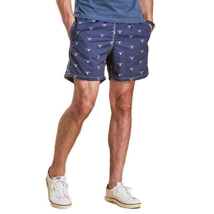 Beacon Print Swim Shorts in Navy by Barbour - Country Club Prep