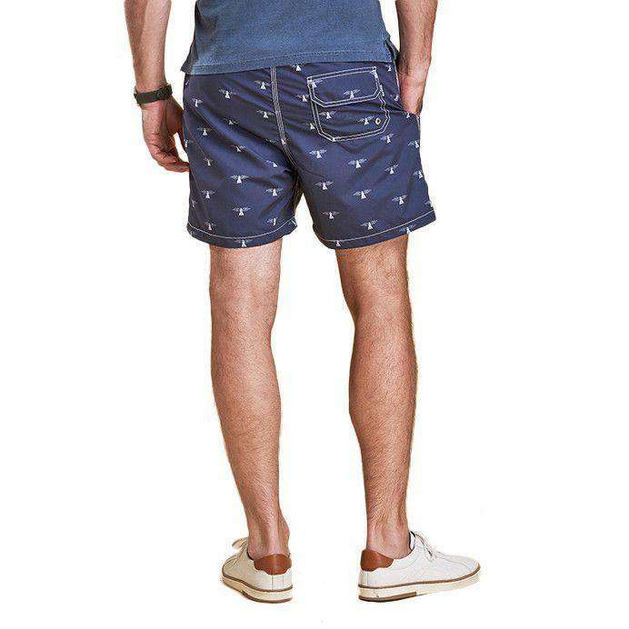 Beacon Print Swim Shorts in Navy by Barbour - Country Club Prep