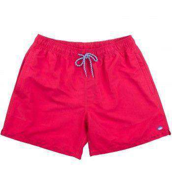 Classic Swim Trunks in Channel Marker Red by Southern Tide - Country Club Prep