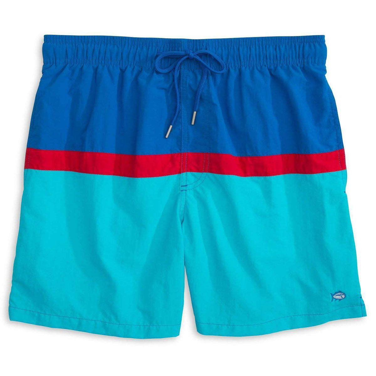 Color Block Swim Trunk in Royal Blue by Southern Tide - Country Club Prep