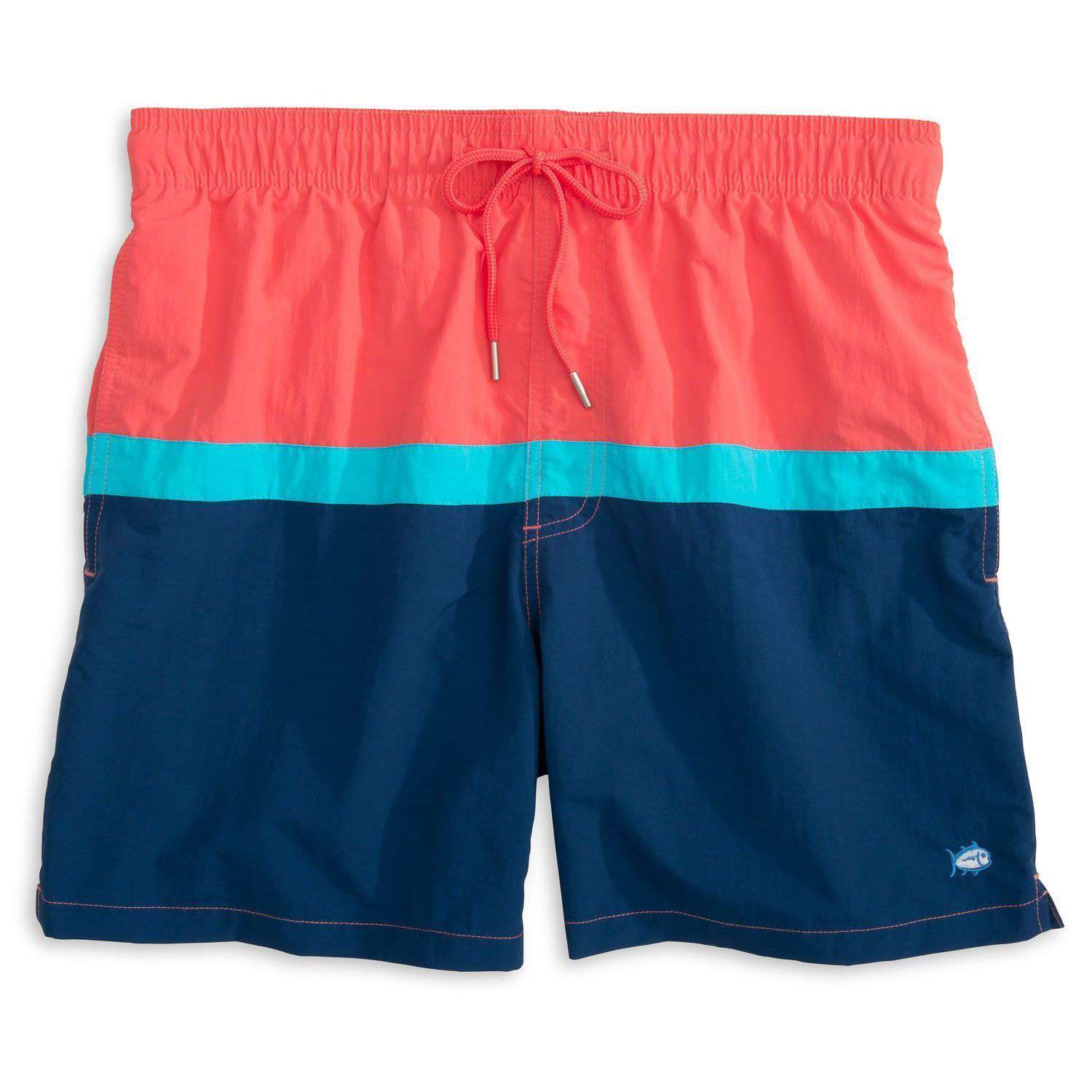 Color Block Swim Trunk in Sunset by Southern Tide - Country Club Prep