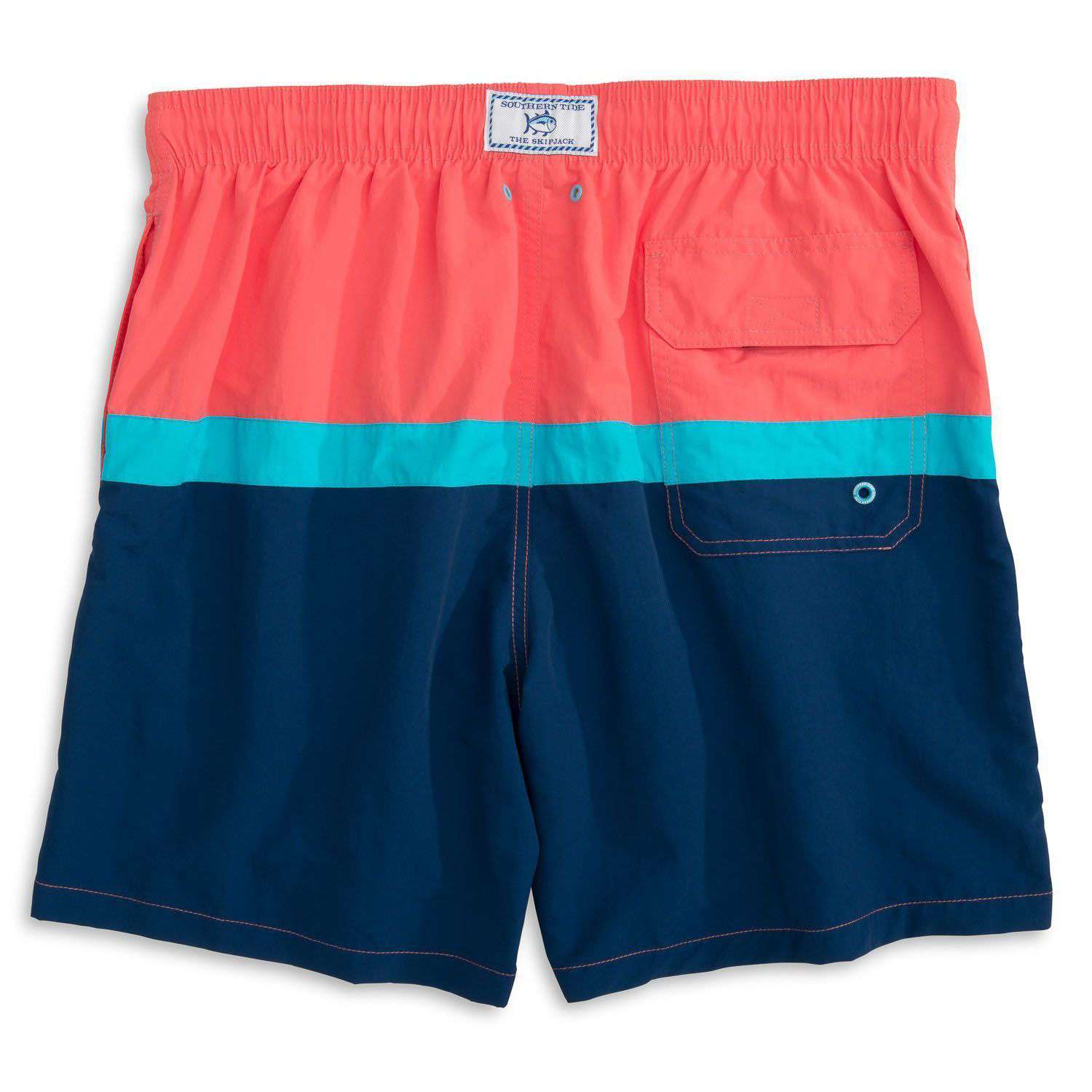 Color Block Swim Trunk in Sunset by Southern Tide - Country Club Prep