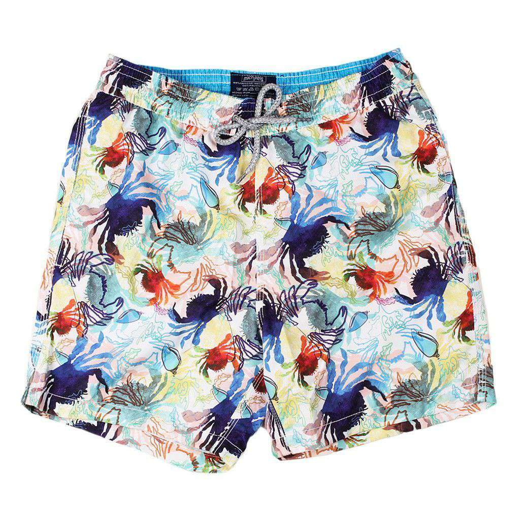 Crabs Swim Trunks in Navy and White by Michael's - Country Club Prep