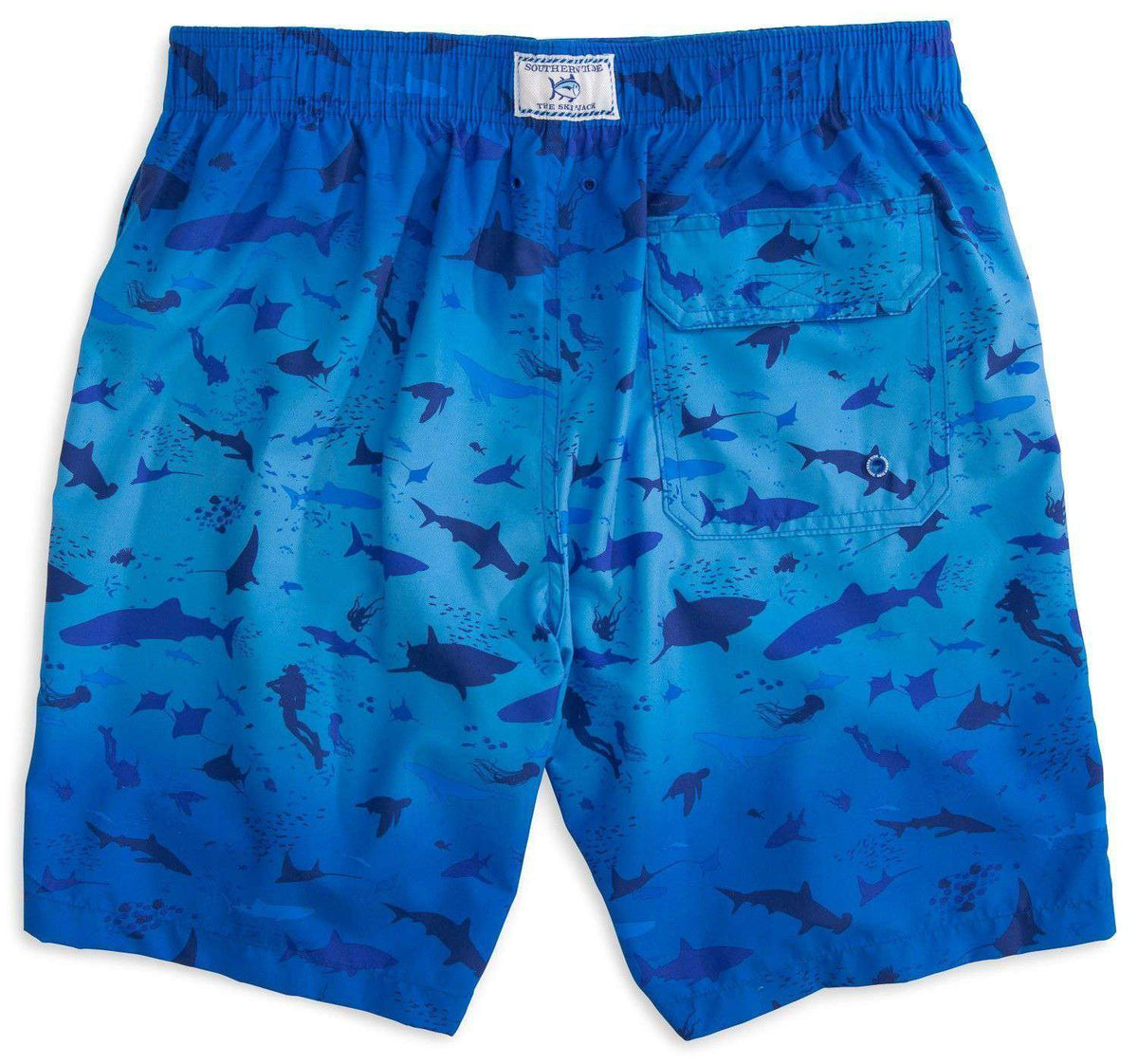 Diver Down Swim Trunks in Blue by Southern Tide - Country Club Prep