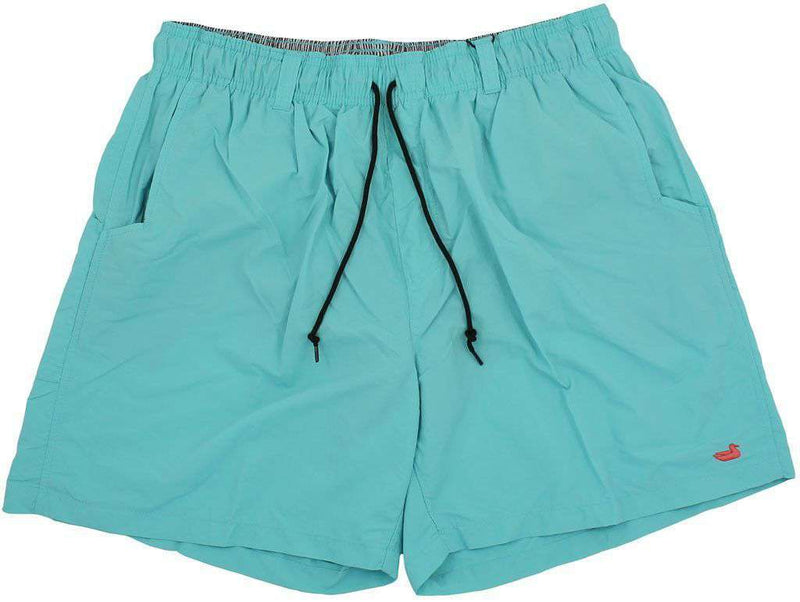 Dockside Swim Trunk in Aqua Blue by Southern Marsh - Country Club Prep