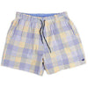 Dockside Swim Trunk in Purple and Gold Seersucker Gingham by Southern Marsh - Country Club Prep