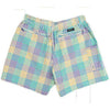 Dockside Swim Trunk in Purple Green and Gold Seersucker Gingham by Southern Marsh - Country Club Prep