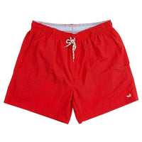 Dockside Swim Trunk in Red by Southern Marsh - Country Club Prep