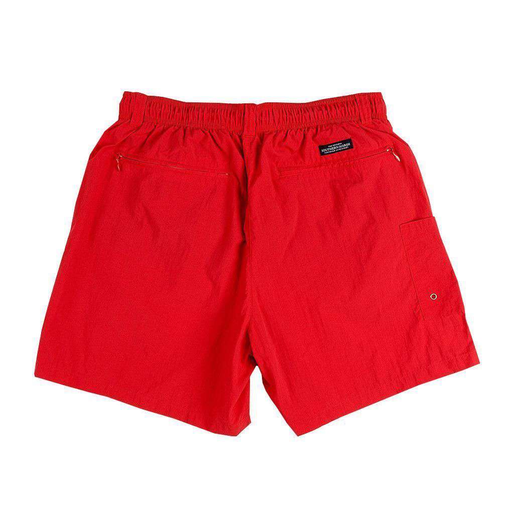 Southern Marsh Dockside Swim Trunk in Red – Country Club Prep