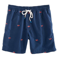 Embroidered Flag Swim Trunk in Navy by Southern Tide - Country Club Prep