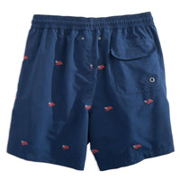 Embroidered Flag Swim Trunk in Navy by Southern Tide - Country Club Prep