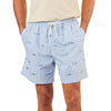 Embroidered Shark Seersucker Swim Trunk by Southern Tide - Country Club Prep