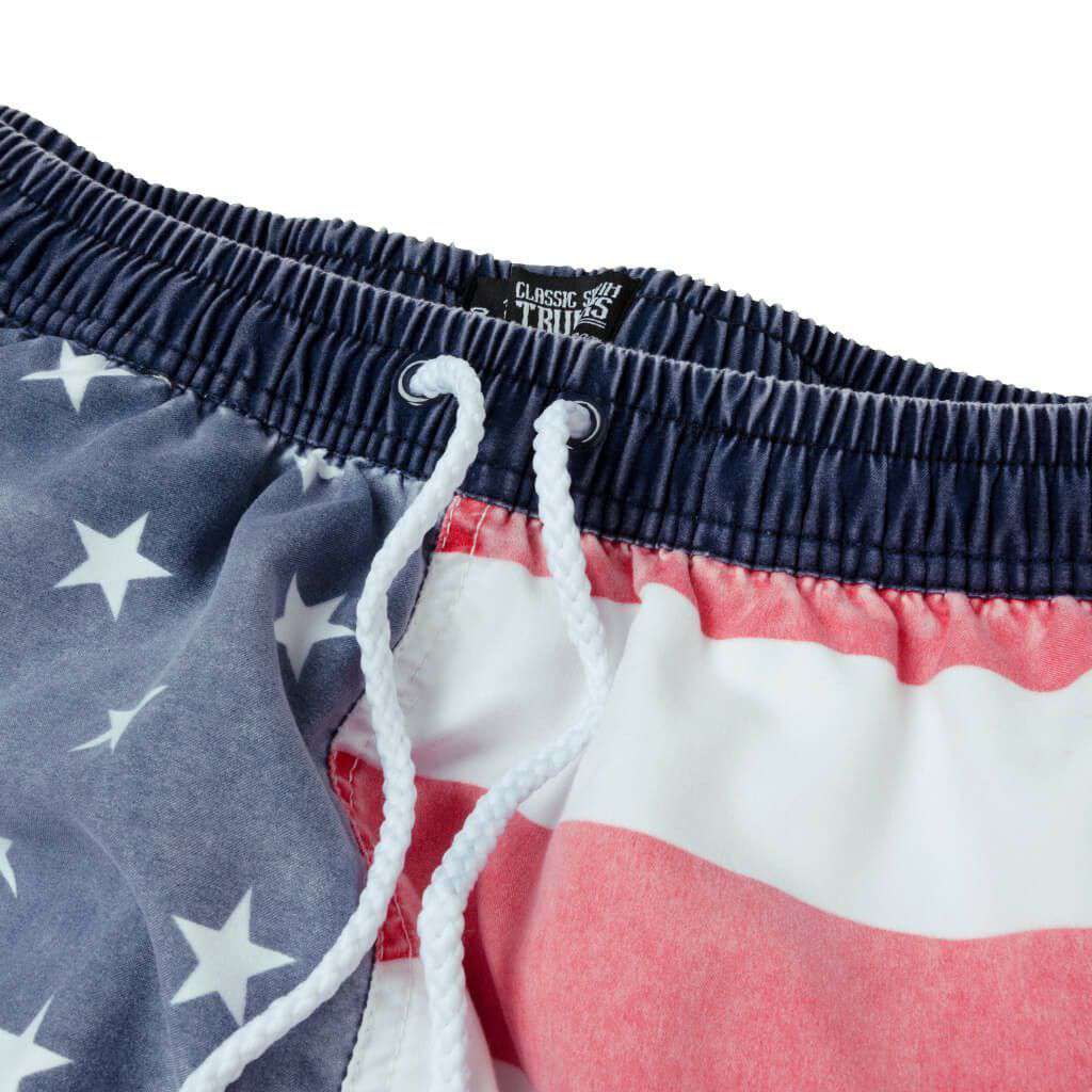 Faded American Flag Swim Trunks by Rowdy Gentleman - Country Club Prep