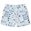 Flags Swim Trunks in Hydrangea Blue by Southern Proper - Country Club Prep