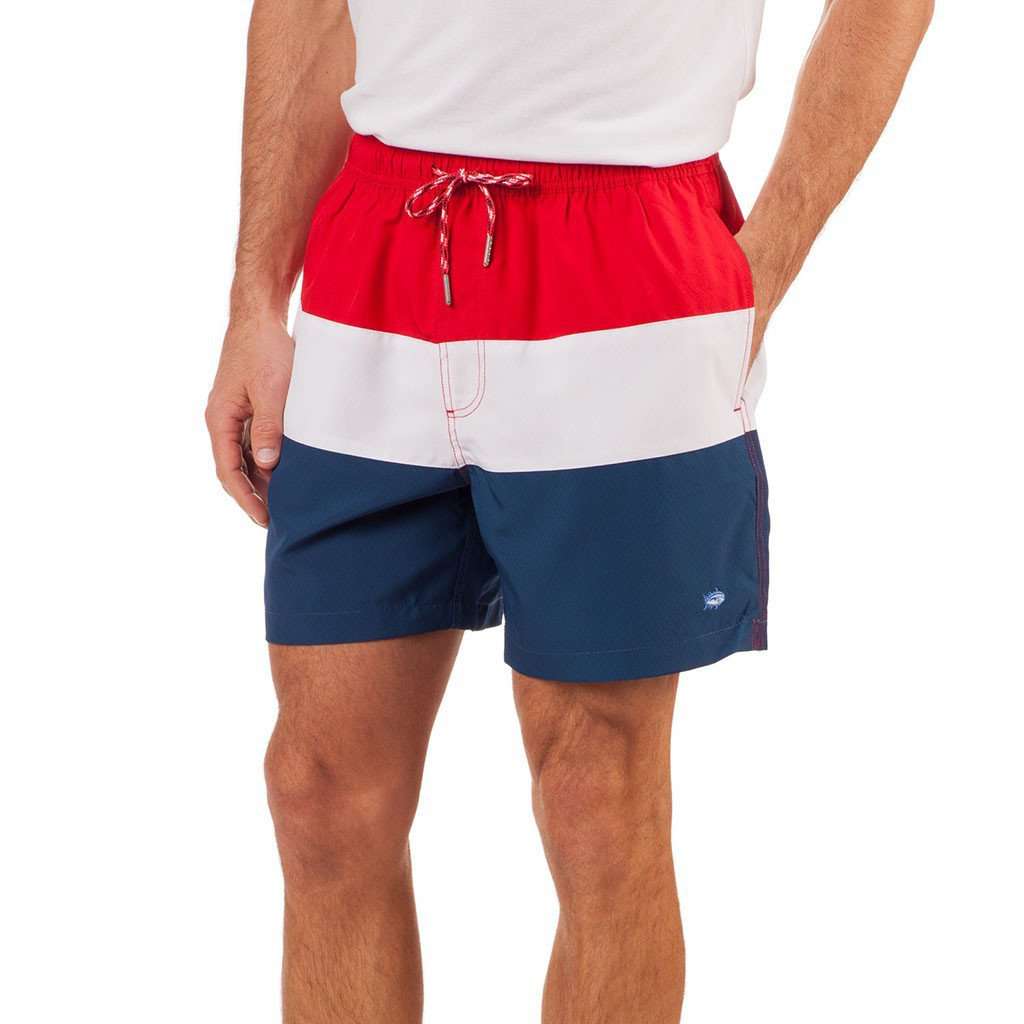 Freedom Rocks Color Block Swim Trunk by Southern Tide - Country Club Prep