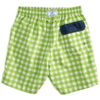 Gingham Swim Trunks in Green by Southern Tide - Country Club Prep