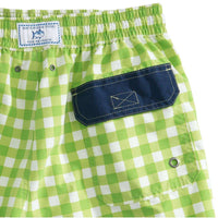 Gingham Swim Trunks in Green by Southern Tide - Country Club Prep